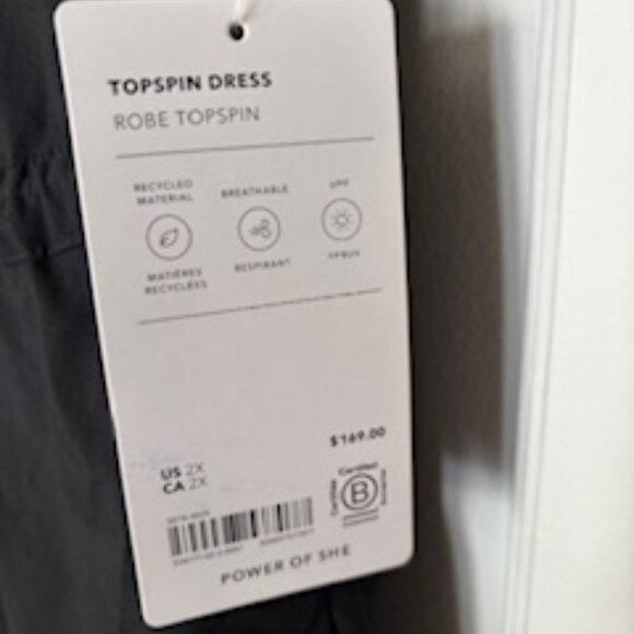 Black Athleta Topspin Dress - 2X - Picture 4 of 4
